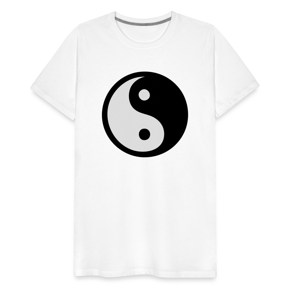 Männer Premium T-Shirt - Ying and Yang - weiß