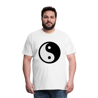 Männer Premium T-Shirt - Ying and Yang - weiß