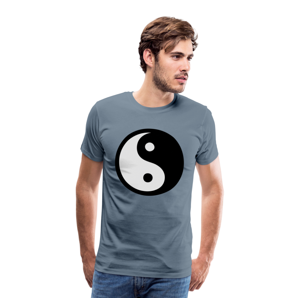 Männer Premium T-Shirt - Ying and Yang - Blaugrau