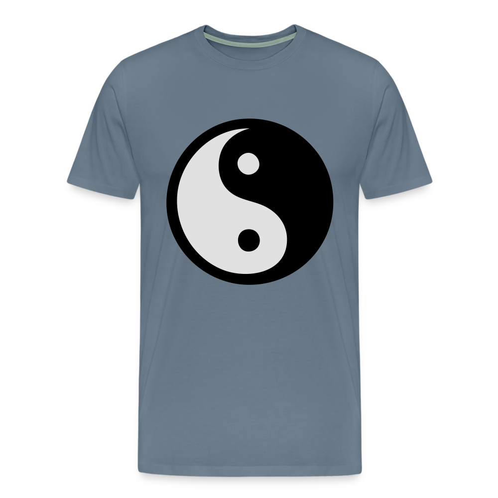 Männer Premium T-Shirt - Ying and Yang - Blaugrau