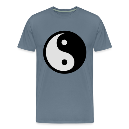 Männer Premium T-Shirt - Ying and Yang - Blaugrau