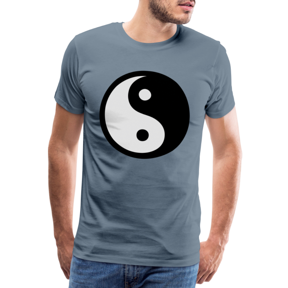 Männer Premium T-Shirt - Ying and Yang - Blaugrau