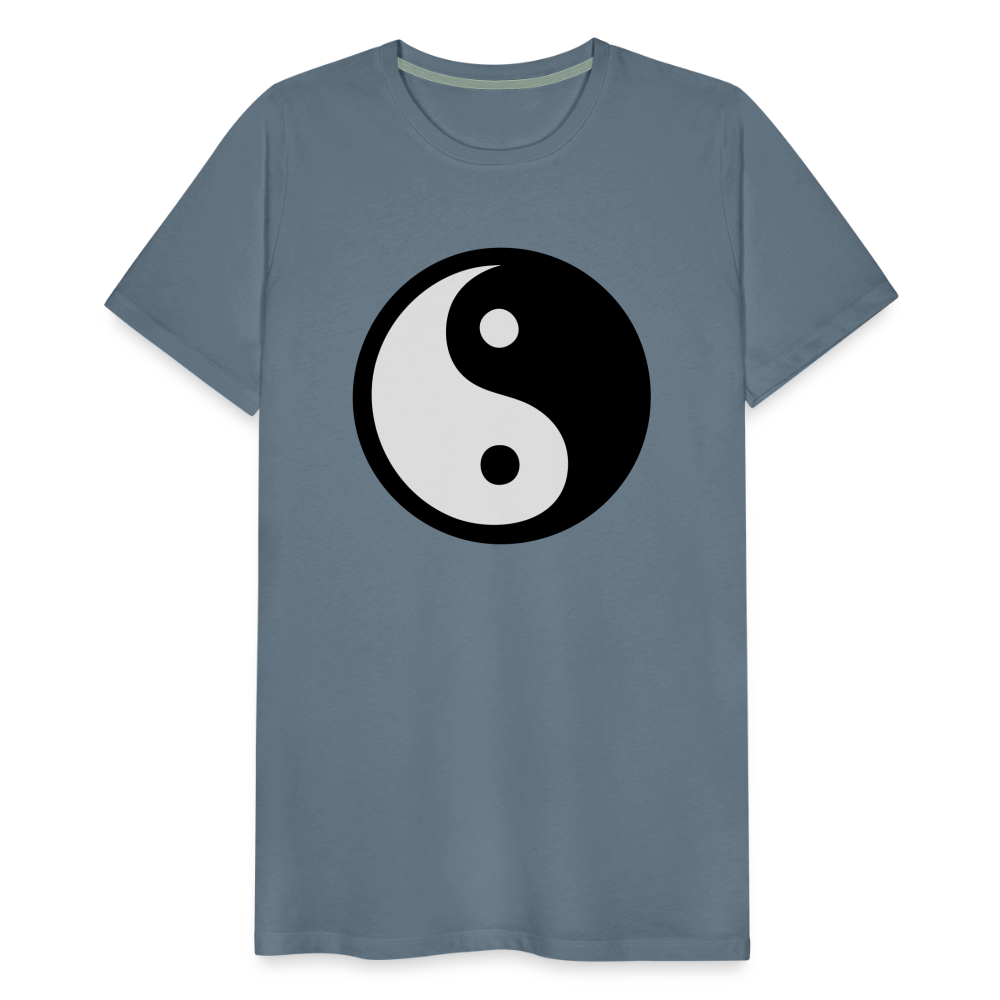 Männer Premium T-Shirt - Ying and Yang - Blaugrau