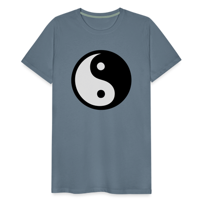 Männer Premium T-Shirt - Ying and Yang - Blaugrau