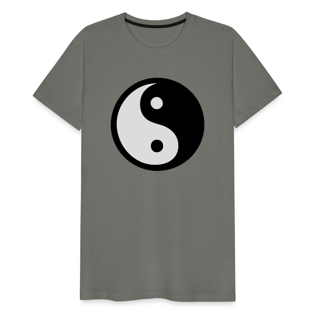 Männer Premium T-Shirt - Ying and Yang - Asphalt