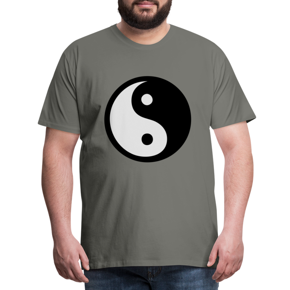 Männer Premium T-Shirt - Ying and Yang - Asphalt