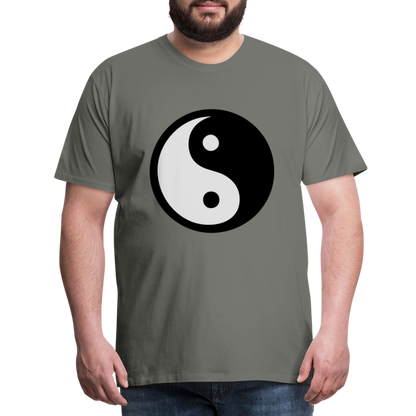 Männer Premium T-Shirt - Ying and Yang - Asphalt