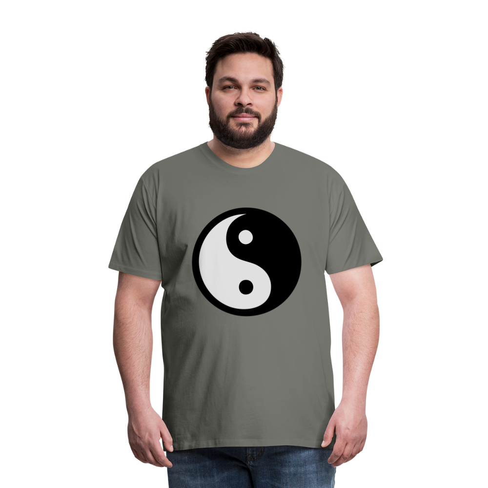 Männer Premium T-Shirt - Ying and Yang - Asphalt