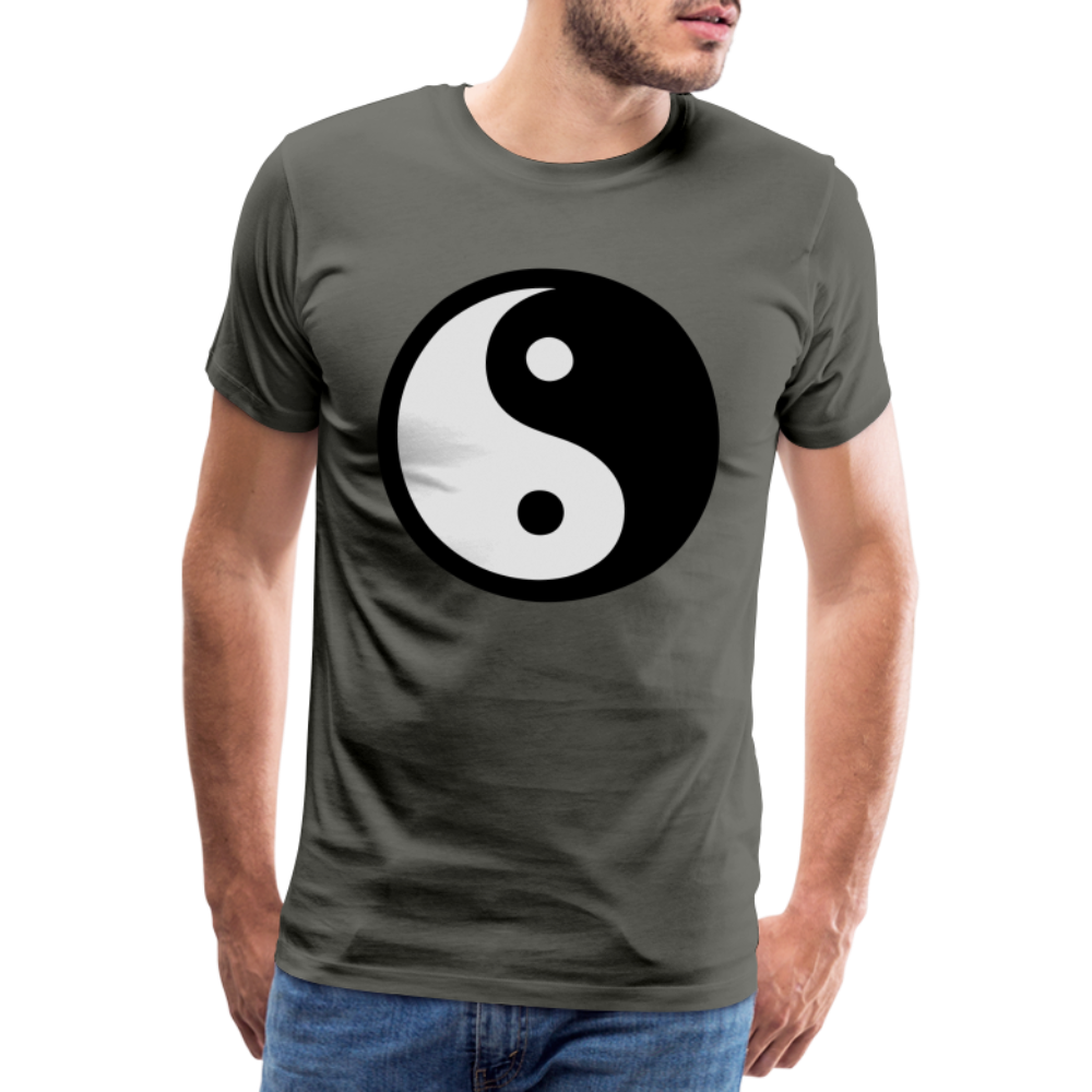 Männer Premium T-Shirt - Ying and Yang - Asphalt