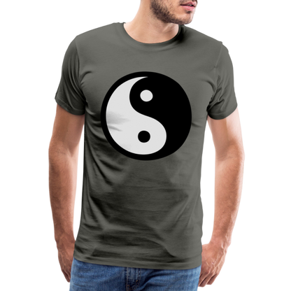 Männer Premium T-Shirt - Ying and Yang - Asphalt