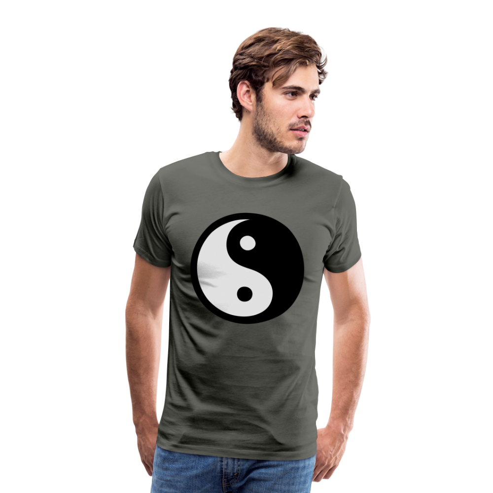 Männer Premium T-Shirt - Ying and Yang - Asphalt