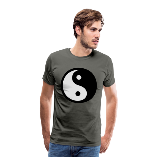 Männer Premium T-Shirt - Ying and Yang - Asphalt