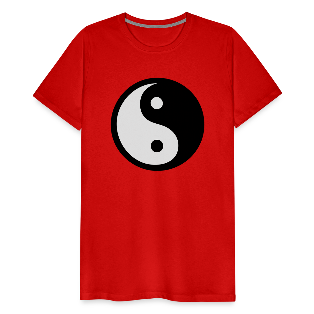 Männer Premium T-Shirt - Ying and Yang - Rot