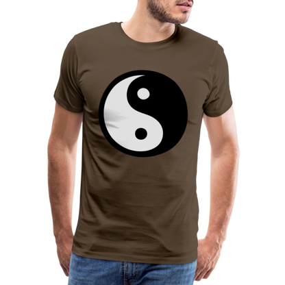 Männer Premium T-Shirt - Ying and Yang - Edelbraun