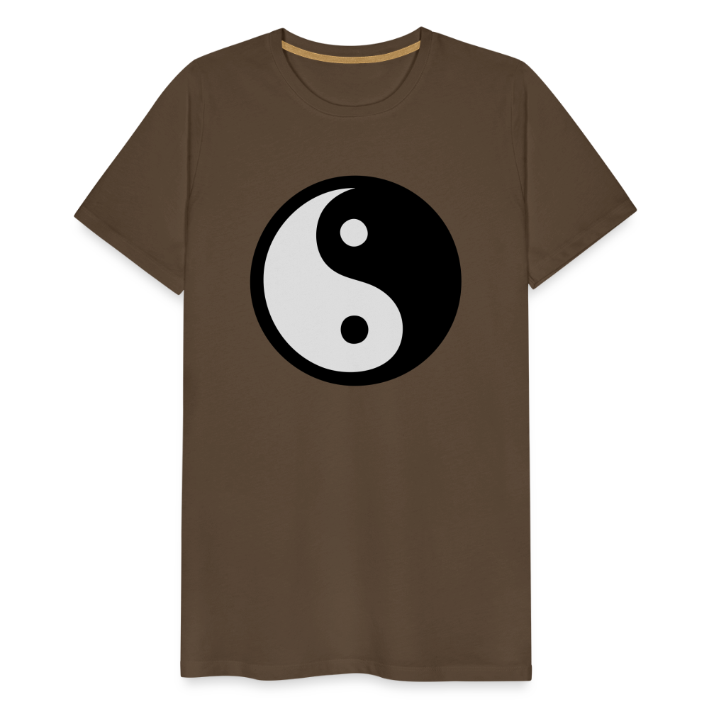 Männer Premium T-Shirt - Ying and Yang - Edelbraun