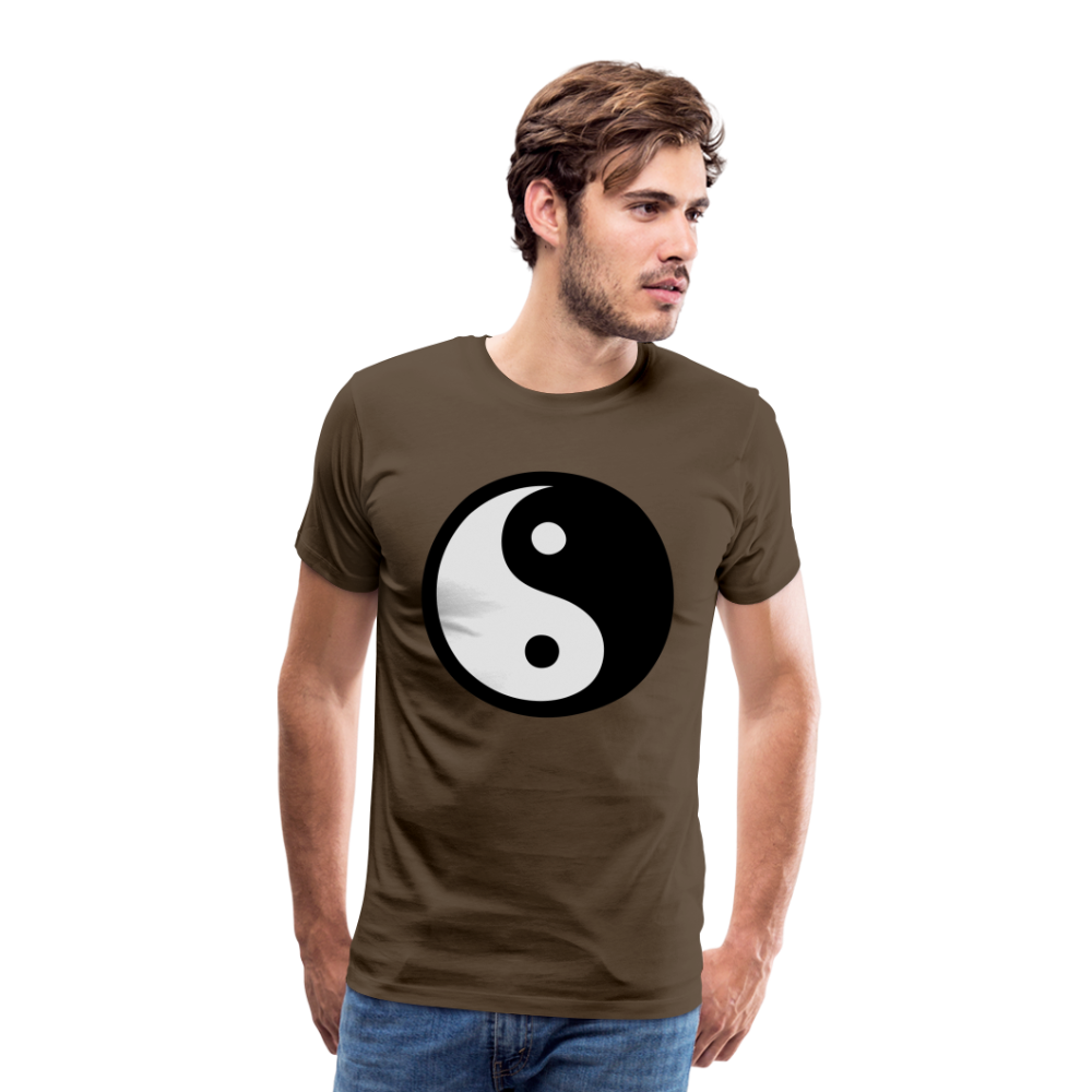 Männer Premium T-Shirt - Ying and Yang - Edelbraun