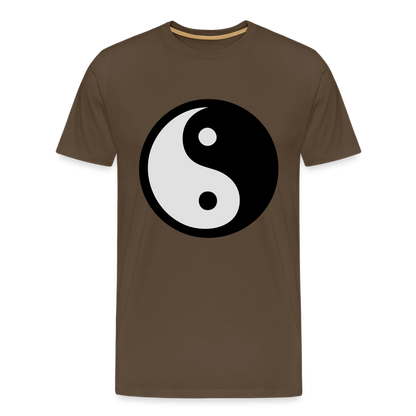 Männer Premium T-Shirt - Ying and Yang - Edelbraun