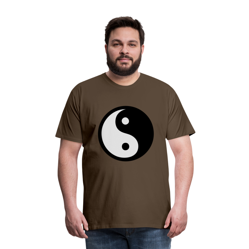 Männer Premium T-Shirt - Ying and Yang - Edelbraun