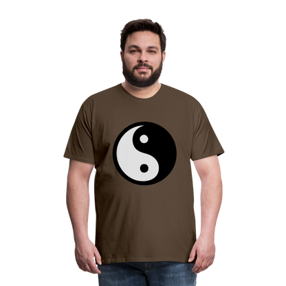 Männer Premium T-Shirt - Ying and Yang - Edelbraun