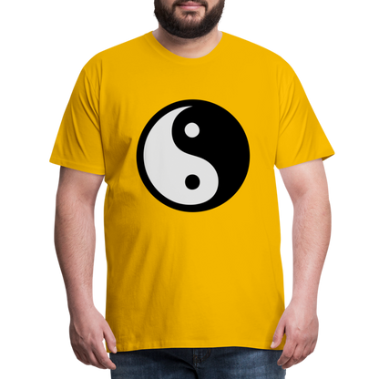 Männer Premium T-Shirt - Ying and Yang - Sonnengelb