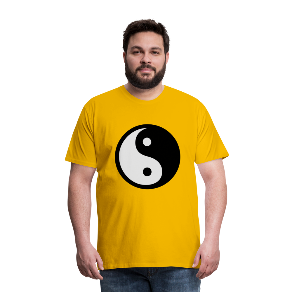 Männer Premium T-Shirt - Ying and Yang - Sonnengelb