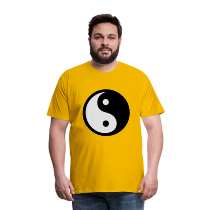 Männer Premium T-Shirt - Ying and Yang - Sonnengelb