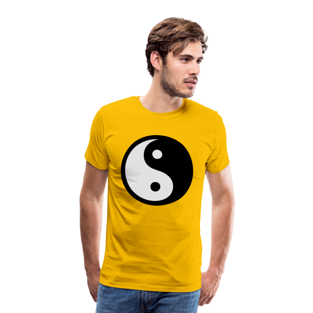 Männer Premium T-Shirt - Ying and Yang - Sonnengelb