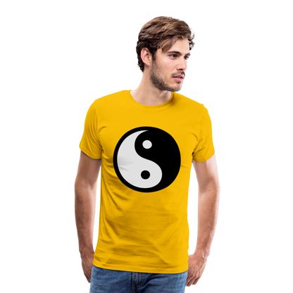 Männer Premium T-Shirt - Ying and Yang - Sonnengelb