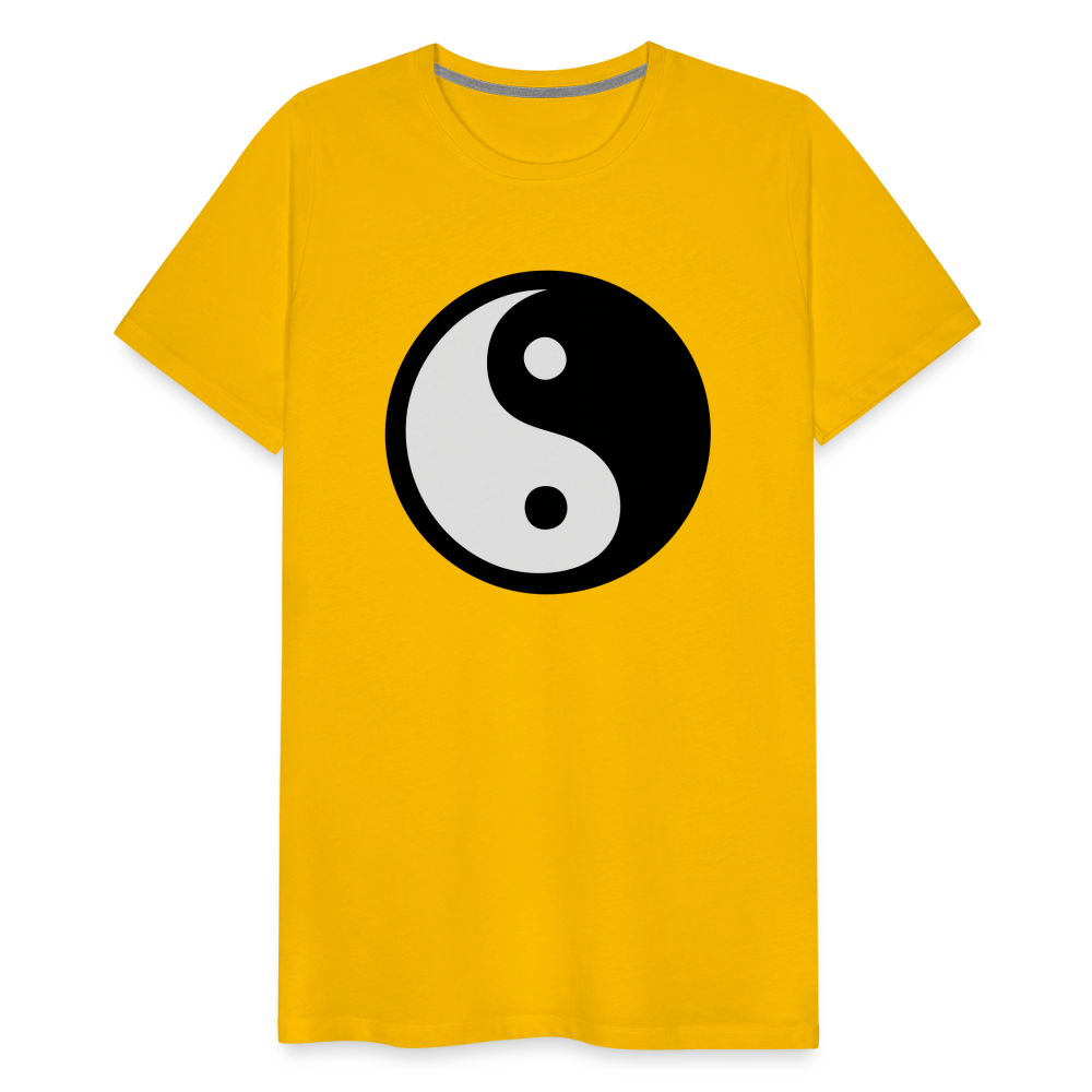 Männer Premium T-Shirt - Ying and Yang - Sonnengelb