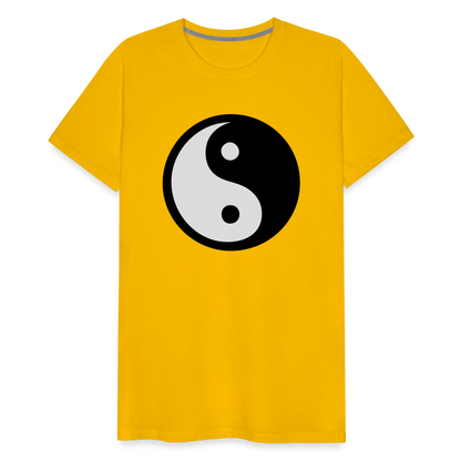 Männer Premium T-Shirt - Ying and Yang - Sonnengelb