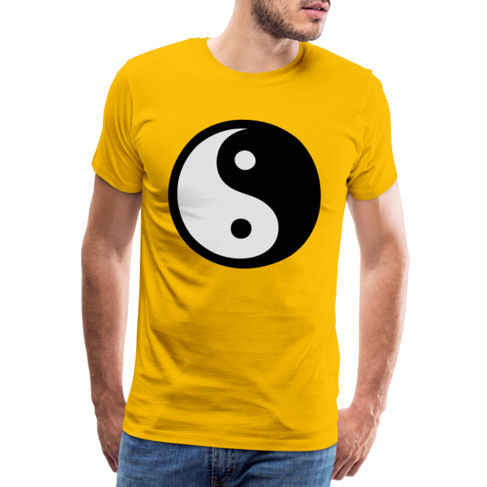 Männer Premium T-Shirt - Ying and Yang - Sonnengelb