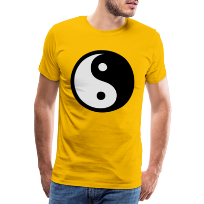 Männer Premium T-Shirt - Ying and Yang - Sonnengelb