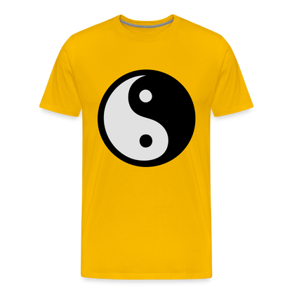 Männer Premium T-Shirt - Ying and Yang - Sonnengelb