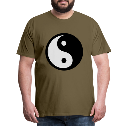 Männer Premium T-Shirt - Ying and Yang - Khaki