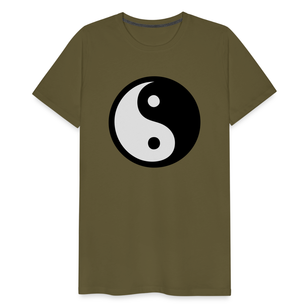 Männer Premium T-Shirt - Ying and Yang - Khaki