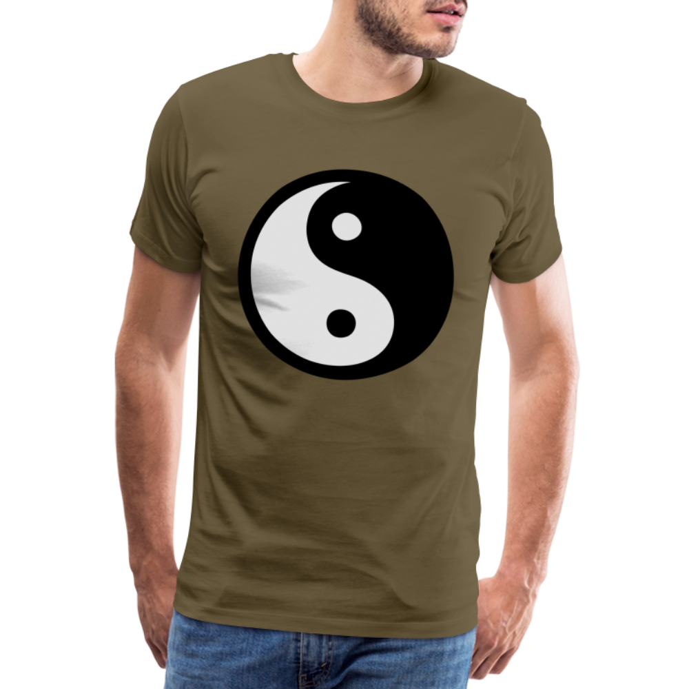 Männer Premium T-Shirt - Ying and Yang - Khaki