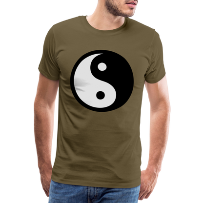 Männer Premium T-Shirt - Ying and Yang - Khaki