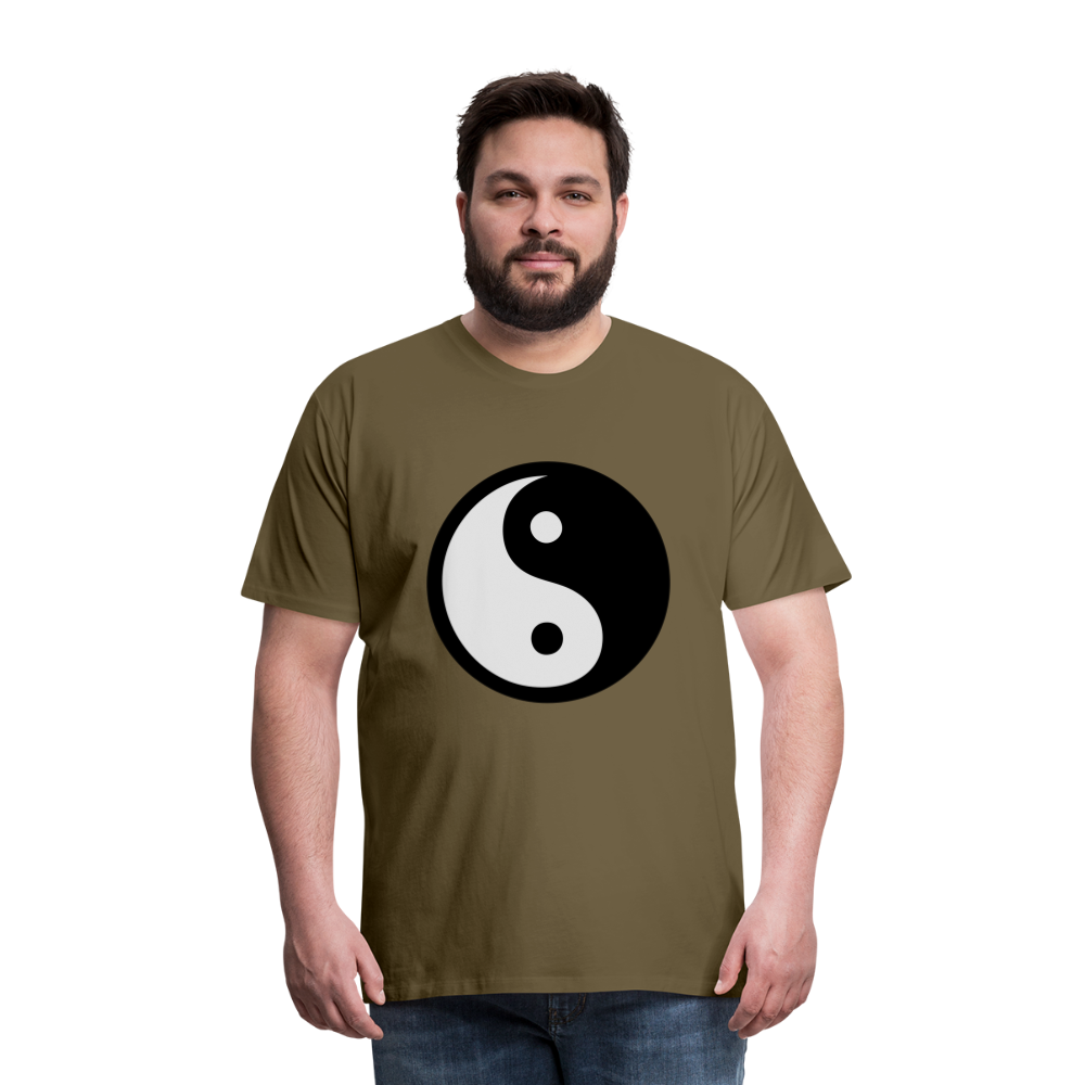 Männer Premium T-Shirt - Ying and Yang - Khaki