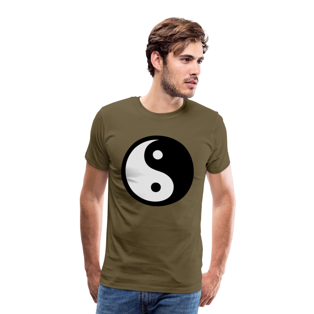 Männer Premium T-Shirt - Ying and Yang - Khaki