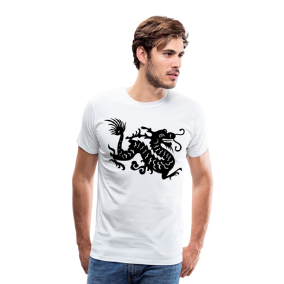 Männer Premium T-Shirt - Chinesischer Drache - weiß