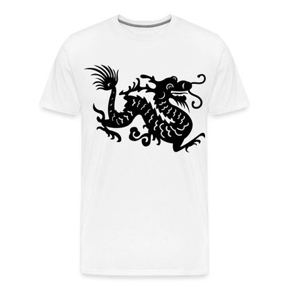 Männer Premium T-Shirt - Chinesischer Drache - weiß