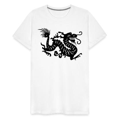 Männer Premium T-Shirt - Chinesischer Drache - weiß