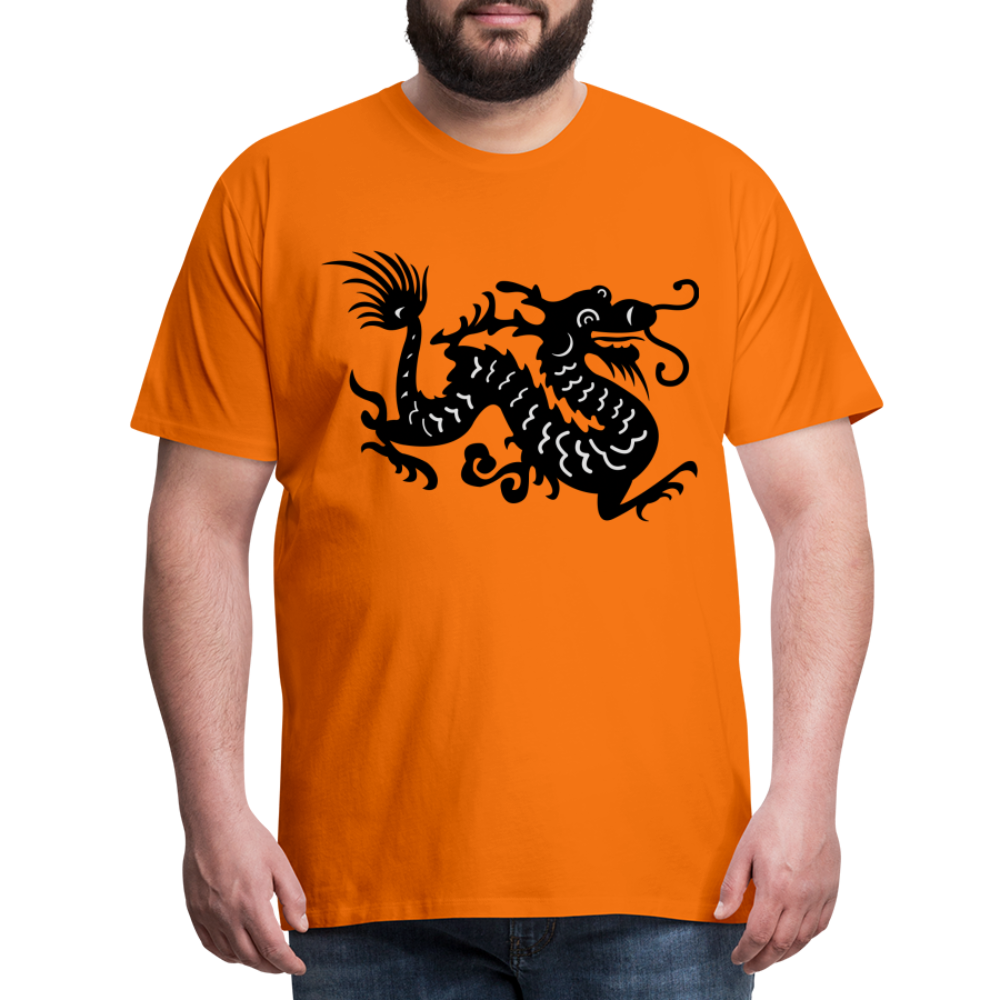 Männer Premium T-Shirt - Chinesischer Drache - Orange