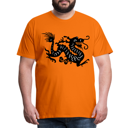 Männer Premium T-Shirt - Chinesischer Drache - Orange