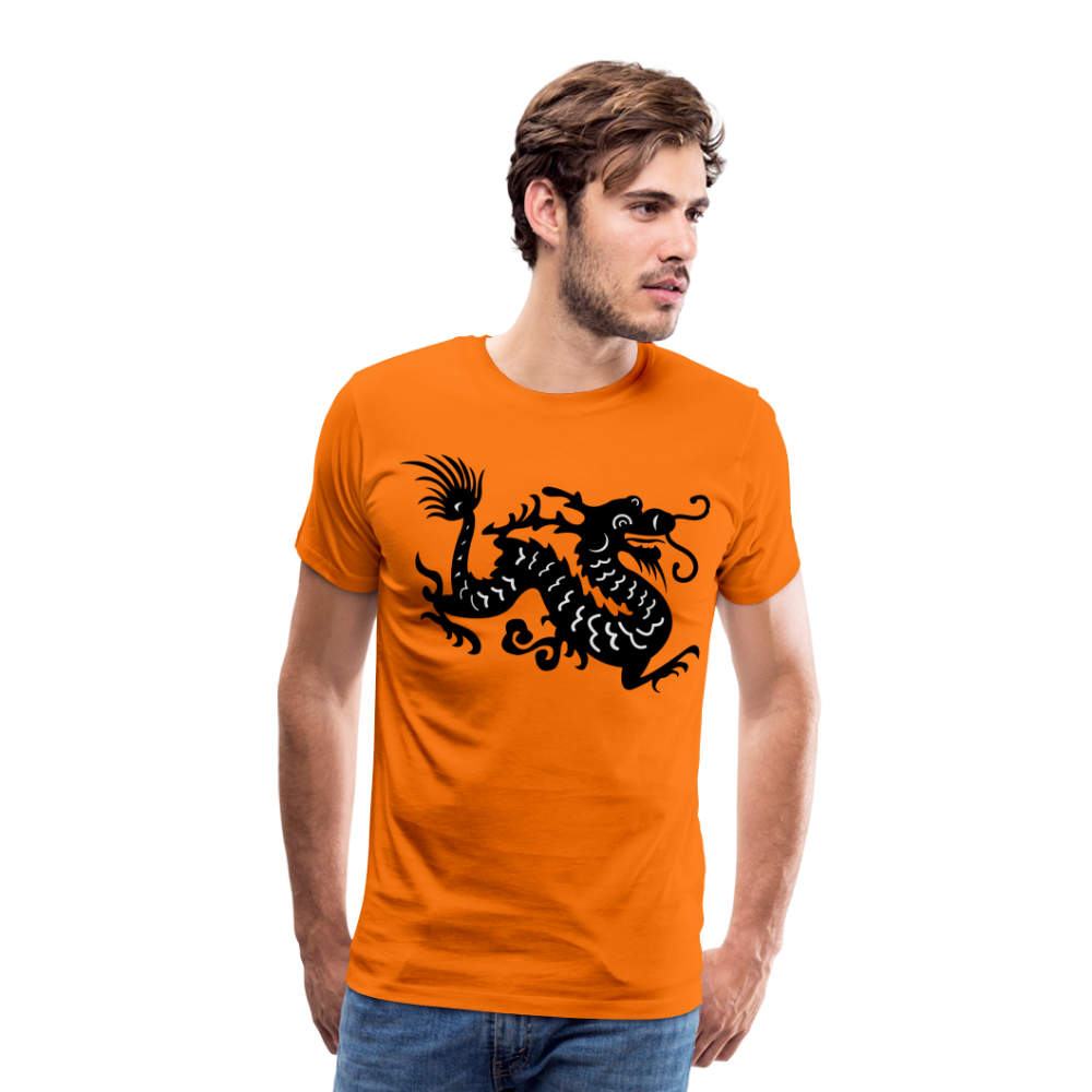 Männer Premium T-Shirt - Chinesischer Drache - Orange