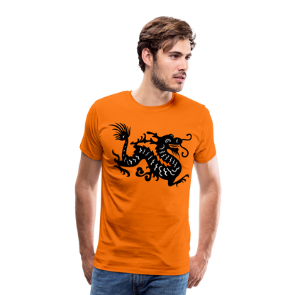 Männer Premium T-Shirt - Chinesischer Drache - Orange