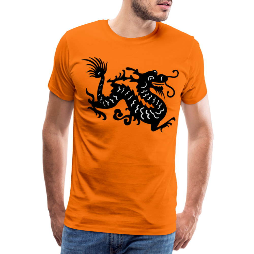 Männer Premium T-Shirt - Chinesischer Drache - Orange