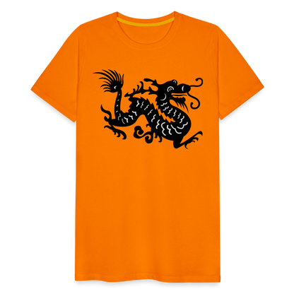 Männer Premium T-Shirt - Chinesischer Drache - Orange