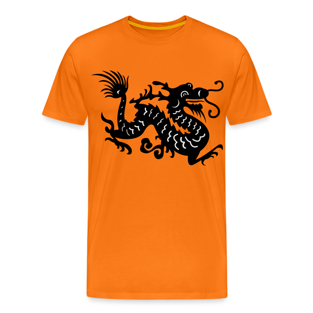 Männer Premium T-Shirt - Chinesischer Drache - Orange