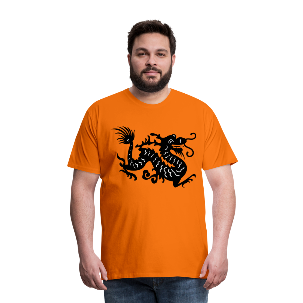 Männer Premium T-Shirt - Chinesischer Drache - Orange